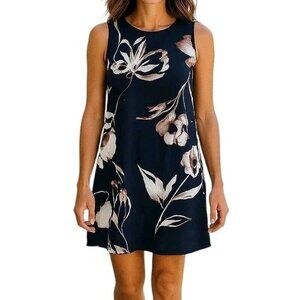 Lauren Ralph Lauren Dress Size 4 Floral Lined Sleeveless Keyhole Pullover